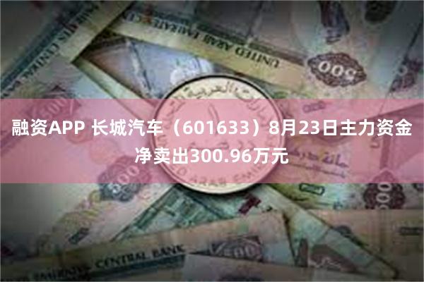 融资APP 长城汽车（601633）8月23日主力资金净卖出300.96万元