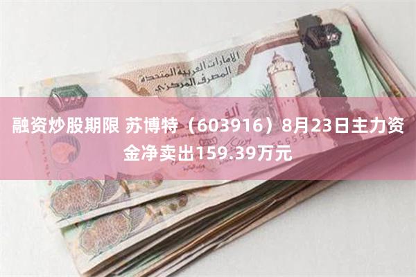 融资炒股期限 苏博特（603916）8月23日主力资金净卖出159.39万元