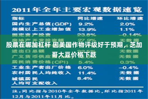 股票在哪加杠杆 因美国作物评级好于预期，芝加哥大豆价格下跌
