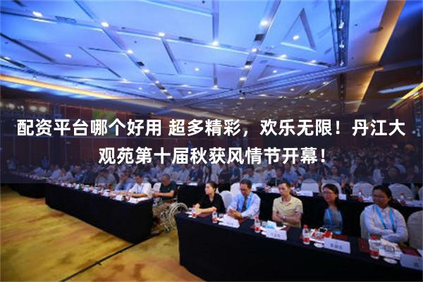 配资平台哪个好用 超多精彩，欢乐无限！丹江大观苑第十届秋获风情节开幕！