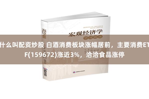 什么叫配资炒股 白酒消费板块涨幅居前，主要消费ETF(159672)涨近3%，洽洽食品涨停