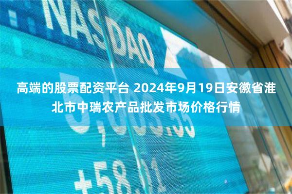 高端的股票配资平台 2024年9月19日安徽省淮北市中瑞农产品批发市场价格行情