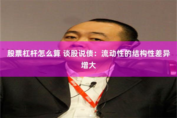 股票杠杆怎么算 谈股说债：流动性的结构性差异增大