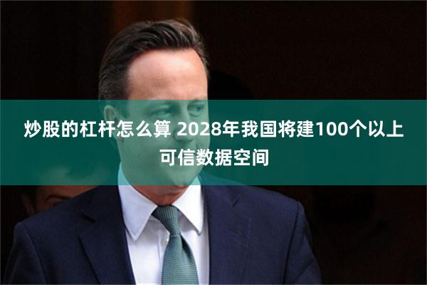 炒股的杠杆怎么算 2028年我国将建100个以上可信数据空间