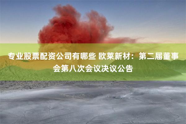 专业股票配资公司有哪些 欧莱新材：第二届董事会第八次会议决议公告