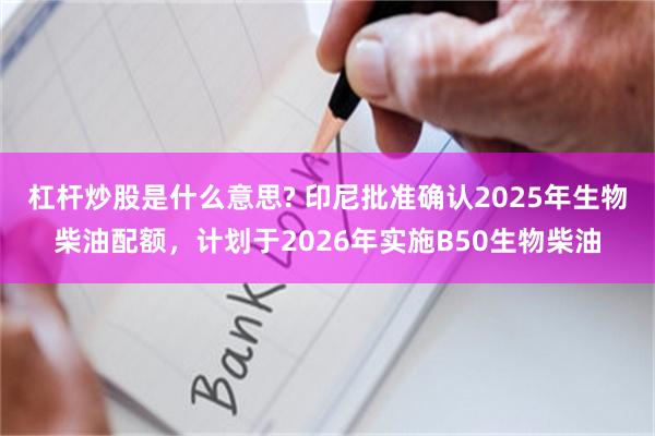 杠杆炒股是什么意思? 印尼批准确认2025年生物柴油配额，计划于2026年实施B50生物柴油