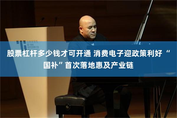 股票杠杆多少钱才可开通 消费电子迎政策利好 “国补”首次落地惠及产业链
