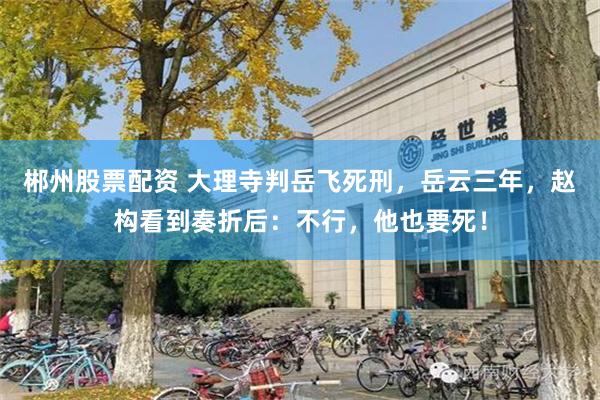 郴州股票配资 大理寺判岳飞死刑，岳云三年，赵构看到奏折后：不行，他也要死！