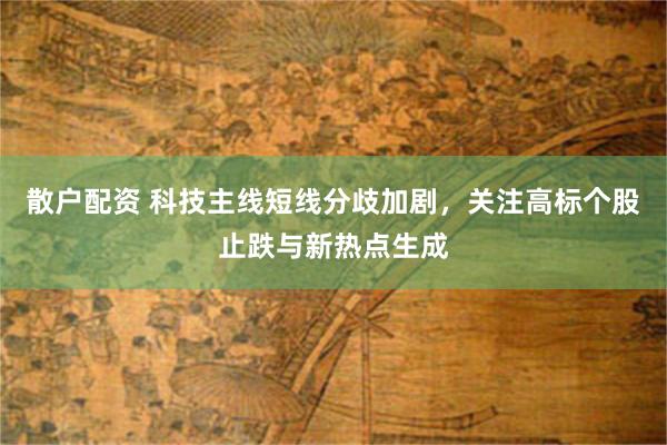 散户配资 科技主线短线分歧加剧，关注高标个股止跌与新热点生成