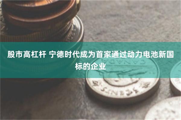 股市高杠杆 宁德时代成为首家通过动力电池新国标的企业