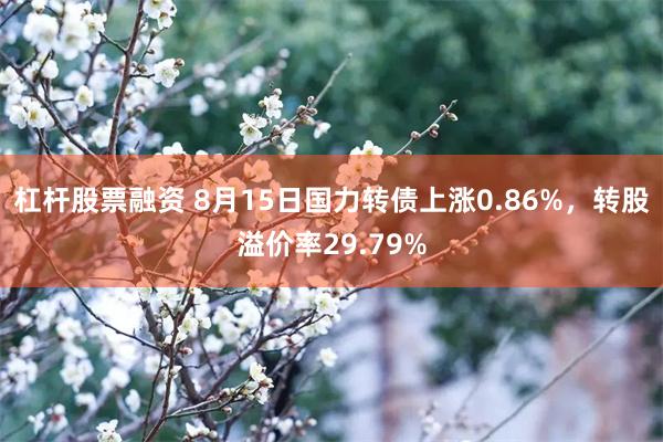 杠杆股票融资 8月15日国力转债上涨0.86%，转股溢价率29.79%